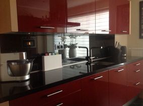 Glazen achterwand keuken
